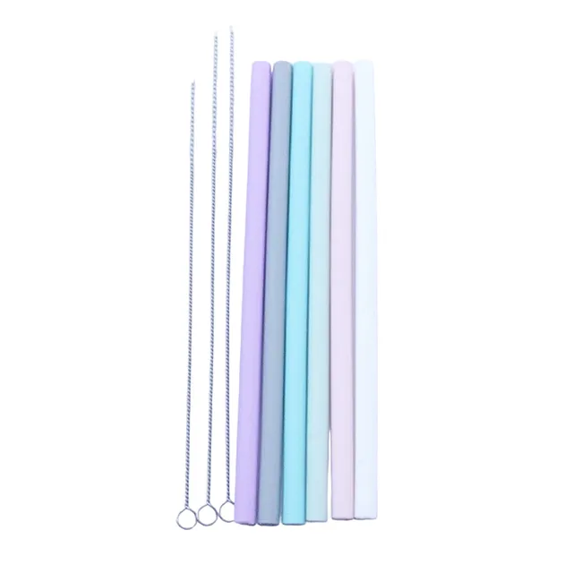 Reusable straw with brush cleaning 6 pcs