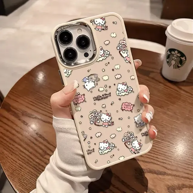 Husă de protecție pentru telefon cu Hello Kitty în designul Y2K - husă drăguță din silicon