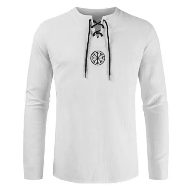 Medieval / Slavic / Viking shirt with lacing white m