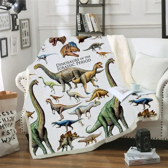 Blanket with dinosaurs