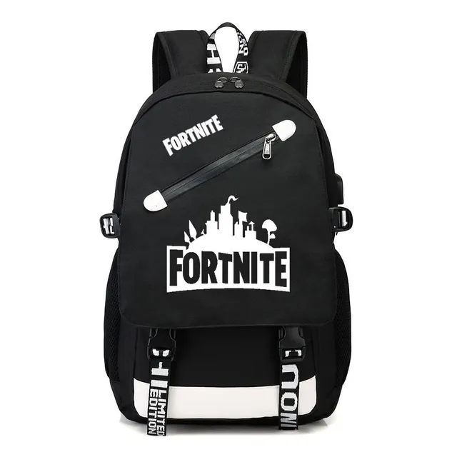 Szkoła z portem USB i słuchawkami wydrukowanymi przez Fortnite b