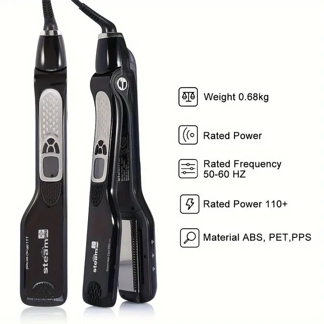 Professional hair iron with steam