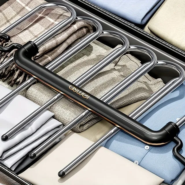 Stainless steel rack for trousers - Saving space in wardrobe, wardrobe, bedroom