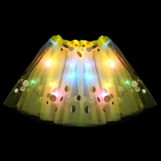 Children's luminous skirt decorated with bow tie