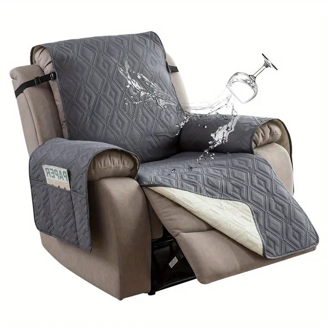 Housse imperméable pour fauteuil avec fonction de relaxation, antidérapante avec poche, housse lavable pour fauteuil/meubles, adaptée aux animaux de compagnie