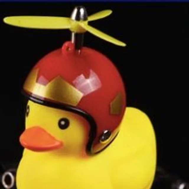 Cute bell for a child's wheel in the form of a duck iron-man-propeller