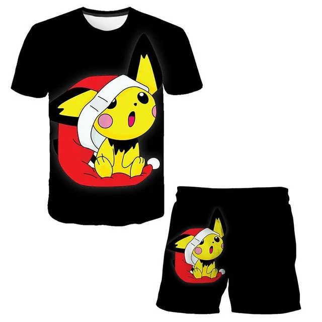 Set tricou și pantaloni scurți pentru copii Pokémon - 2 bucăți