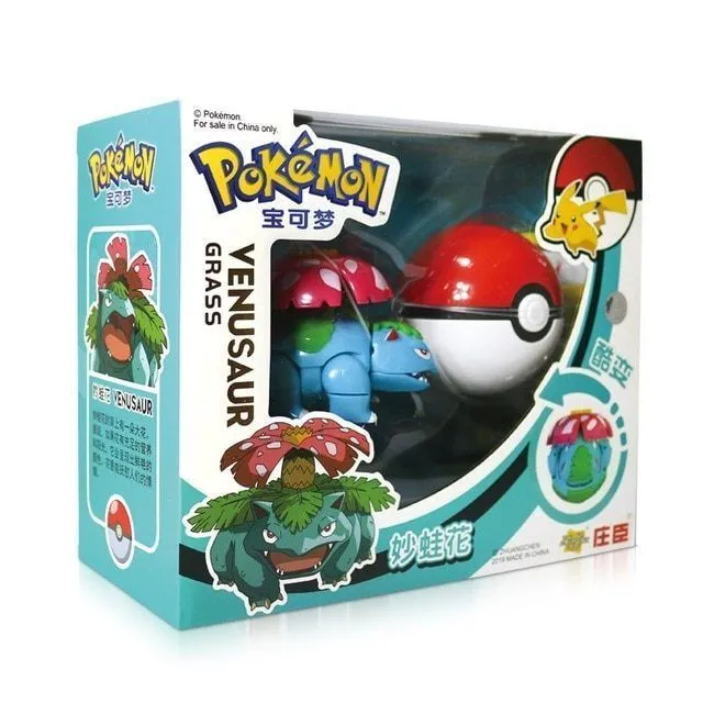Cute Pokemon figures + pokeball venusaur box
