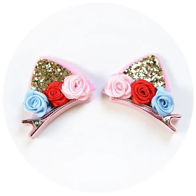 Barrettes mignonnes avec oreilles pour filles