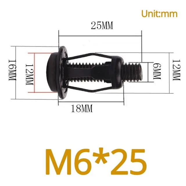 Czarny stal węglowa płatek nitów Lock Nut Screw Hollow Iron Aluminum Rivet Gun Riveter Fixed License Plate for Car Screw M4 M5 M6