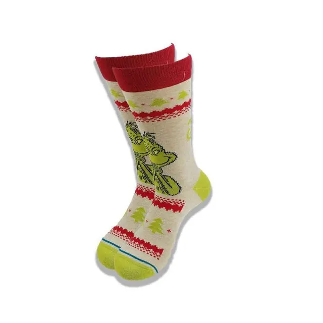 Unisex vysoké ponožky s Vánočním potiskem Grinch a jiné