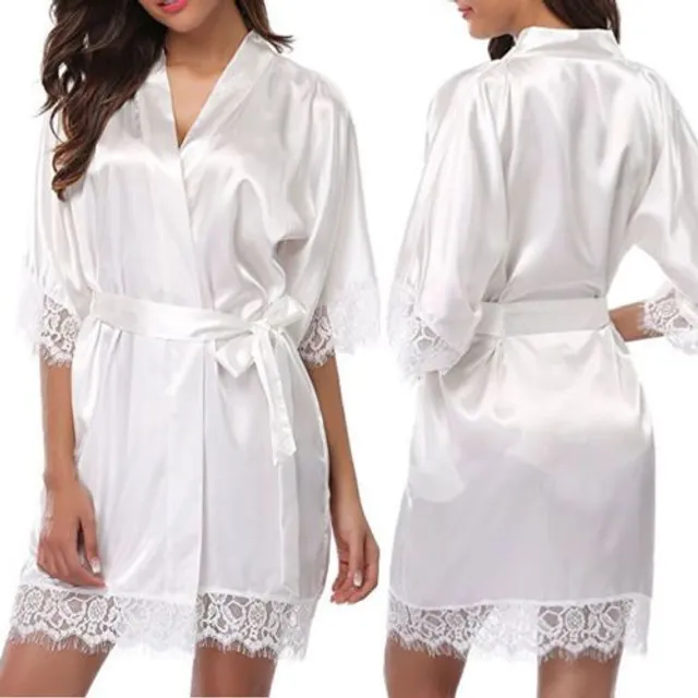 Ladies satin robe Nancy