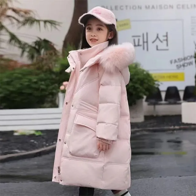 Girls coat with furry collar Lia