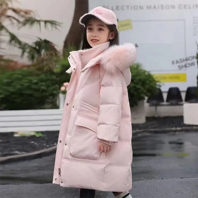 Girls coat with furry collar Lia