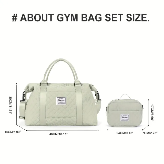 Spacious travel sports bag © Great for gym, weekends and nights © With removable strap