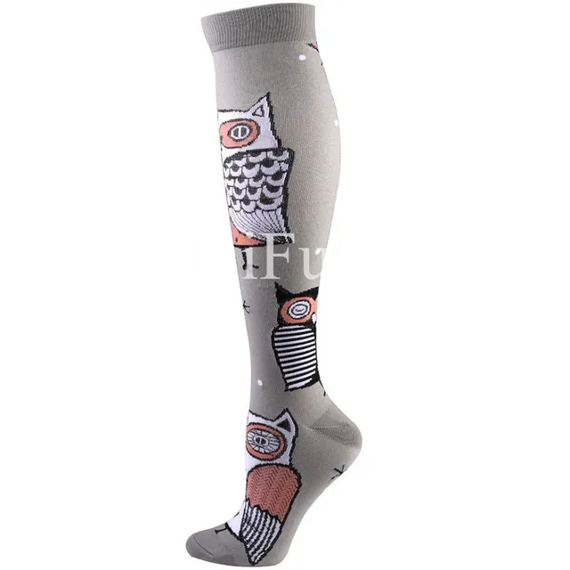 Compression high socks with different colours