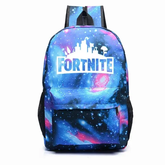 Luminous school backpack with cool Fortnite print