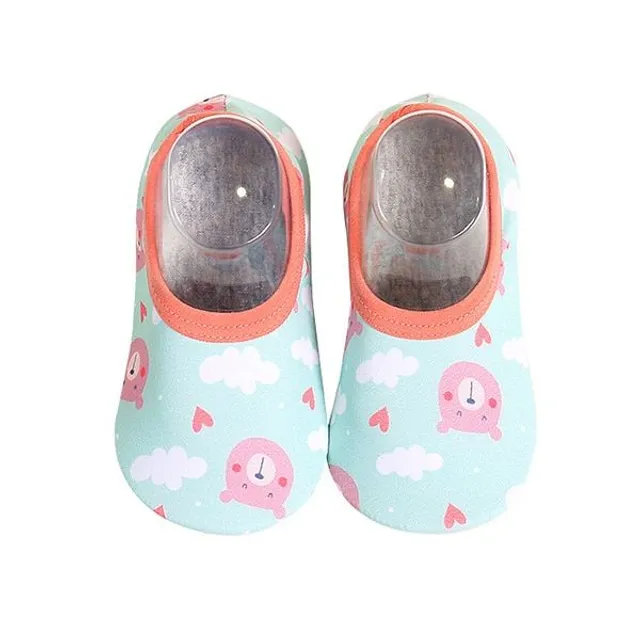 Children's modern stylish monochrome barefoot multicoloured slippers Laurence