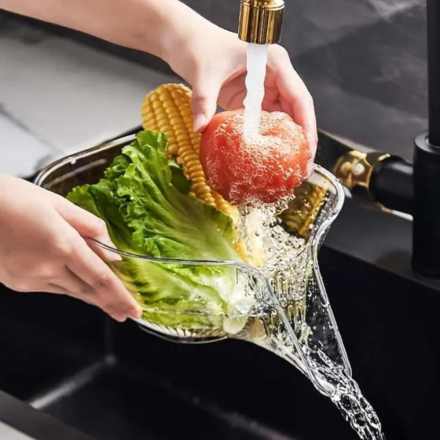 Multifunctional plastic sink sieves, for food cleaning, salad preparation