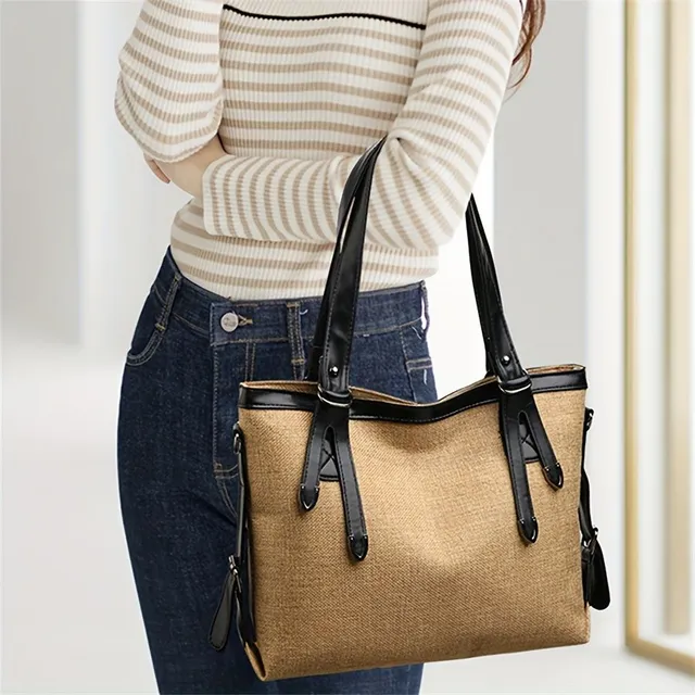 Trendy women's tote bag with large capacity, comfortable and stylish bag for everyday wear