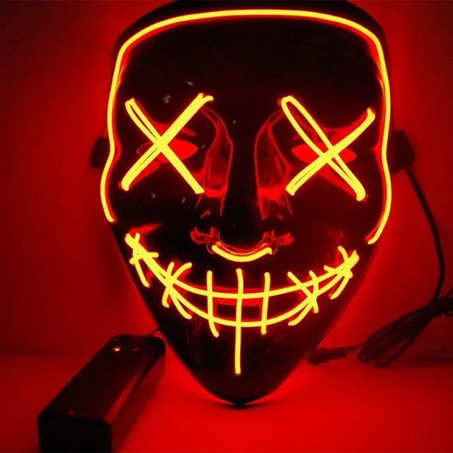 Mască de lumină LED - 8 culori barva-cervena-2