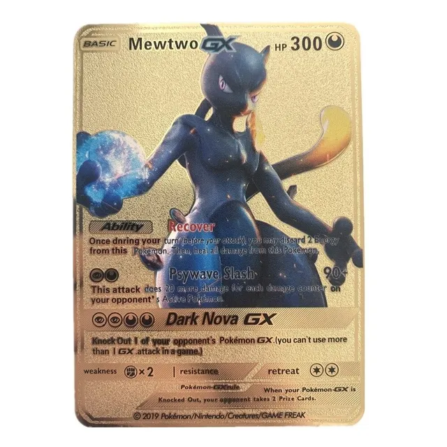 Metalická sběratelská kartička Pokémon - ks legendární karta Braelan 1