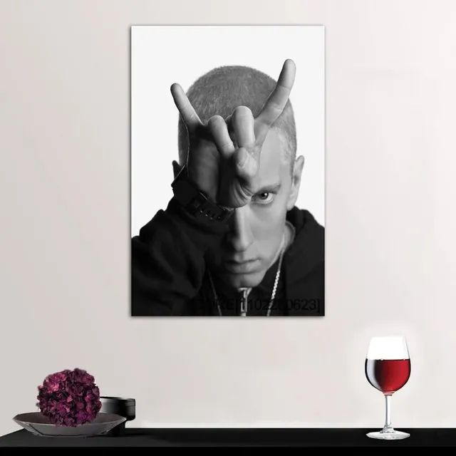 Poster pe pânză cu motivul rapperului preferat EMINEM - diferite dimensiuni