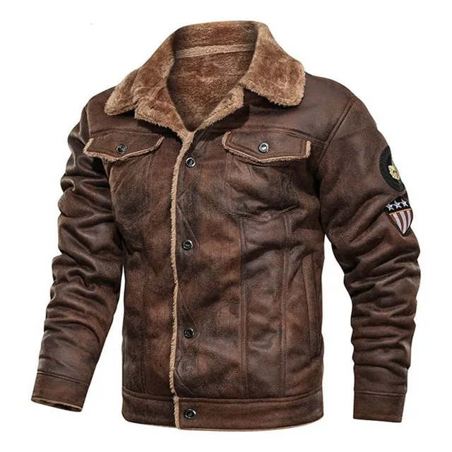 Veste en cuir isolée pour homme Adrien