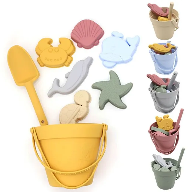 Children's sandbox kit - bucket with toys