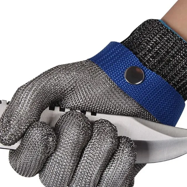 Bezpečnostní odolné rukavice z nerezové oceli proti pořezání