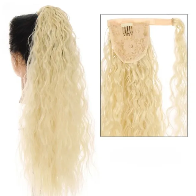 Women's long synthetic hair extensions for thickening hair