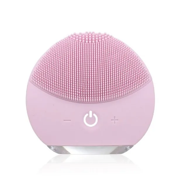 Ultrasonic silicone sonic brush for face cleaning, vibrating massage brush with USB recharge