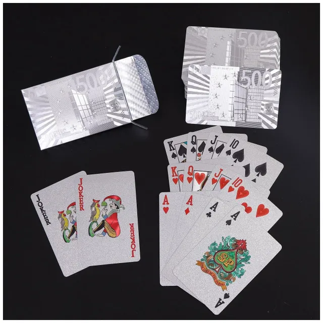 Waterproof gold plastic poker cards