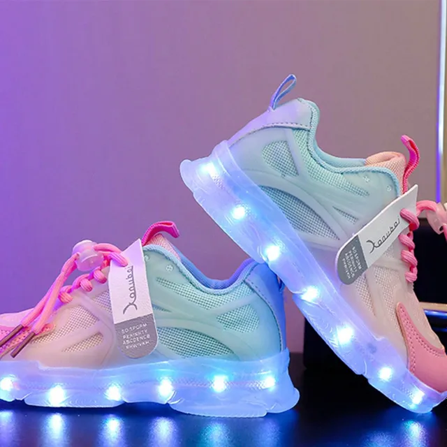 Multicolored LED boots with USB charging - style and comfort for small enthusiasts