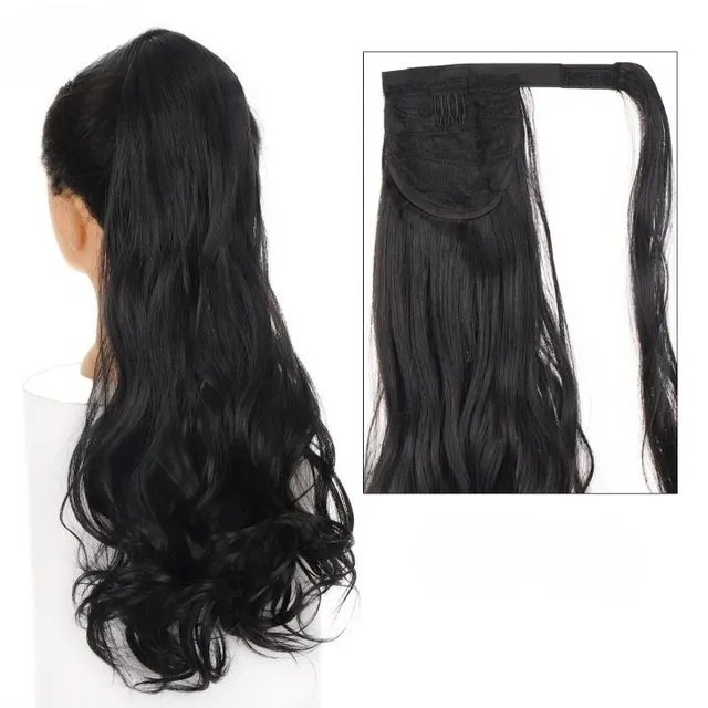 Women's long synthetic hair extensions for thickening hair