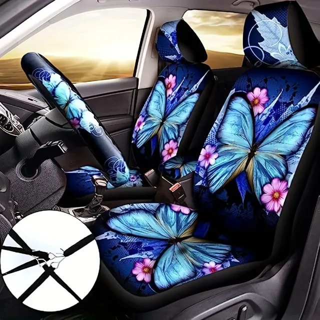 Butterfly Autopotahy s Potahem na Volant - Chraňte Svoje Auto a Dodajte mu Stylu