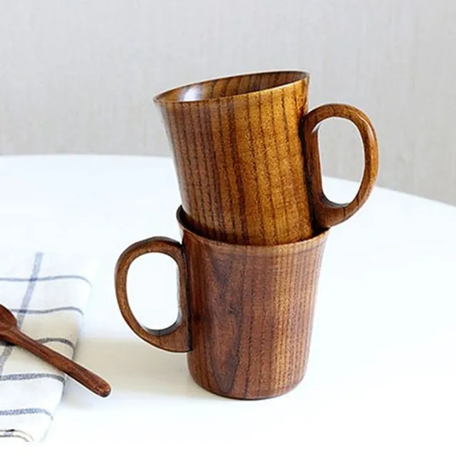 Beautiful wooden mug