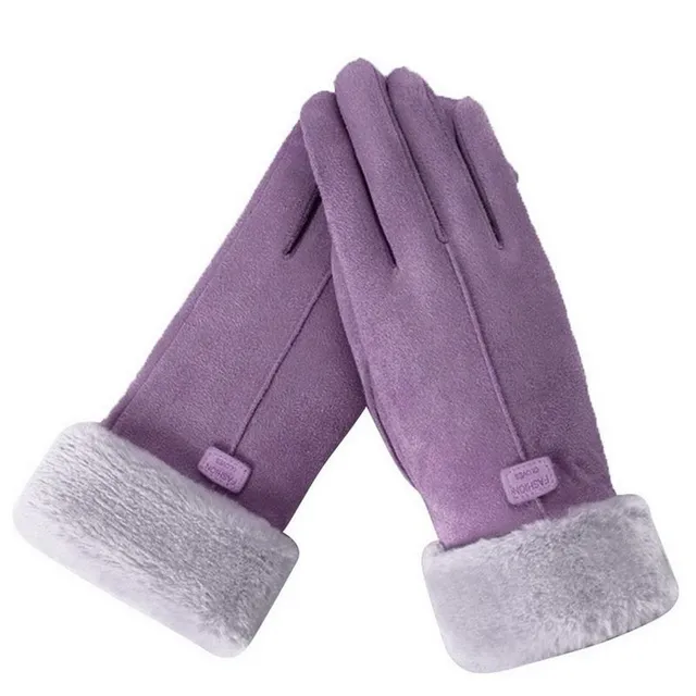 Ladies luxury gloves with wool lining Marika