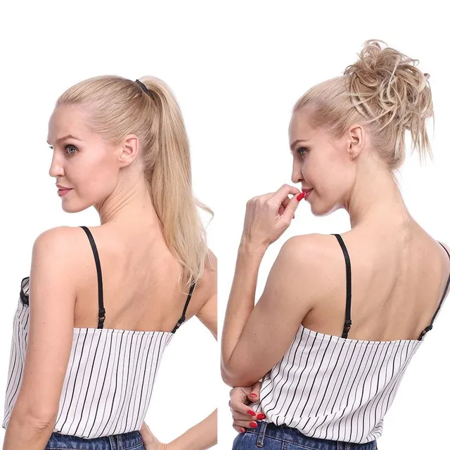 Postiche pour cheveux - chignon avec élastique