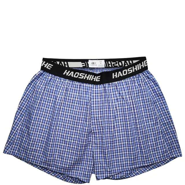 Men's plaid boxers (3 pcs) - random colours, breathable and comfortable for everyday wear