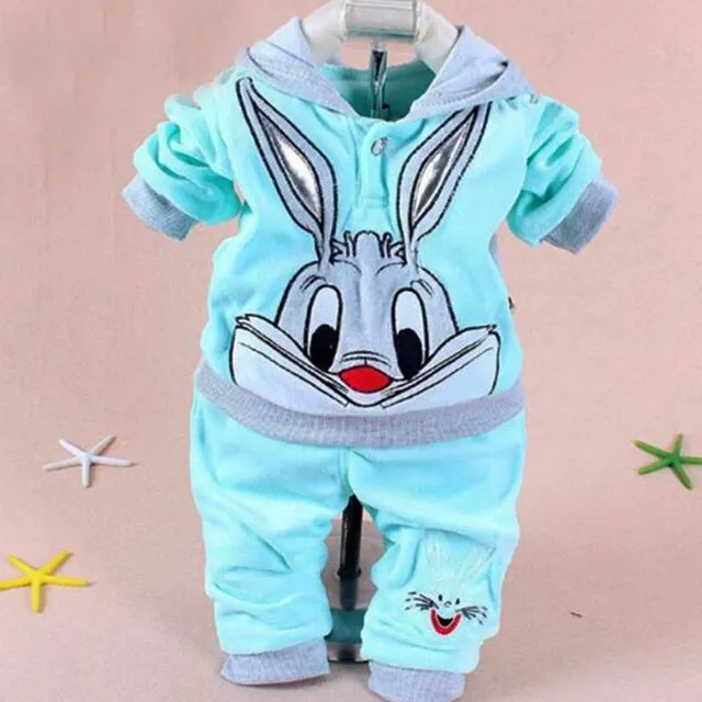 Children's tracksuit with rabbit in autumn