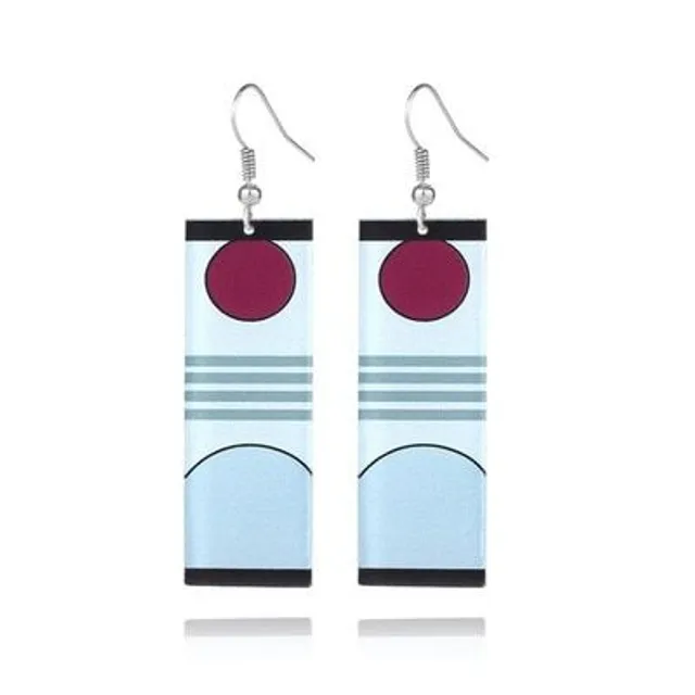 Trendy acrylic earrings - Hanafuda