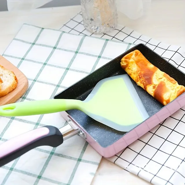 Spatula din silicon pentru tamagoyaki pentru tigăi antiaderente