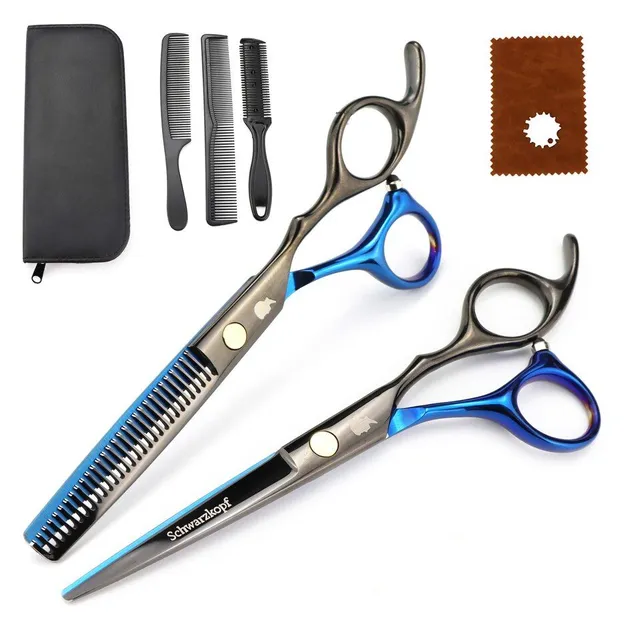 Professional set of high quality barbers' scissors