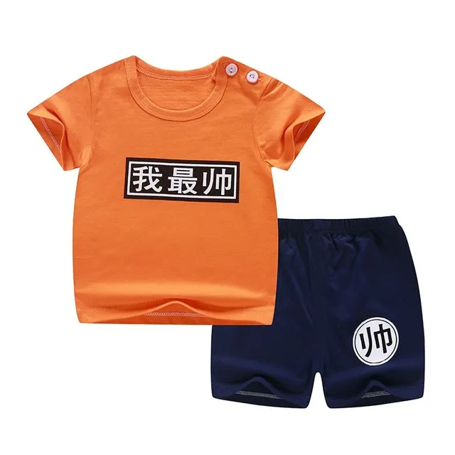 Set of children's shorts and short-sleeved T-shirt