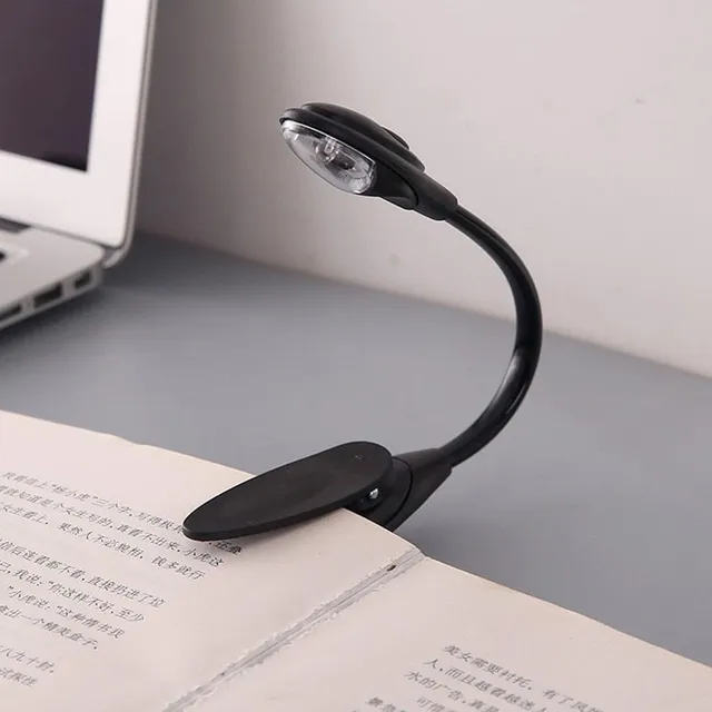 Flexibilná mini lampa na čítanie s klipom
