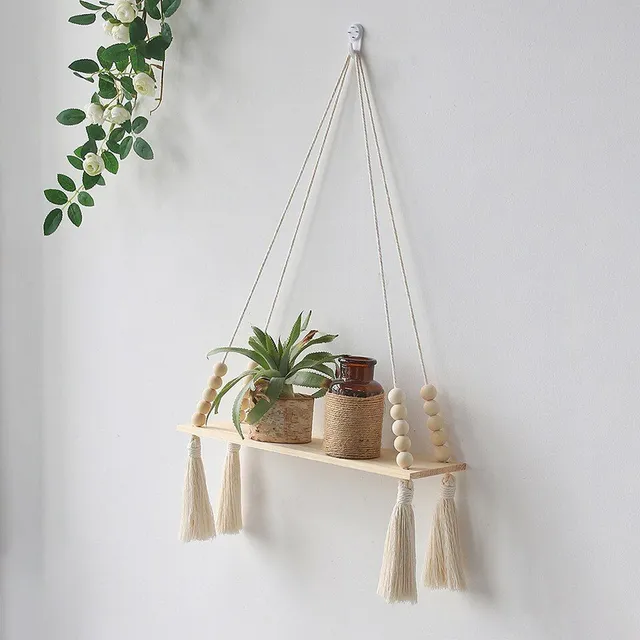 Fashion hanging wooden shelf