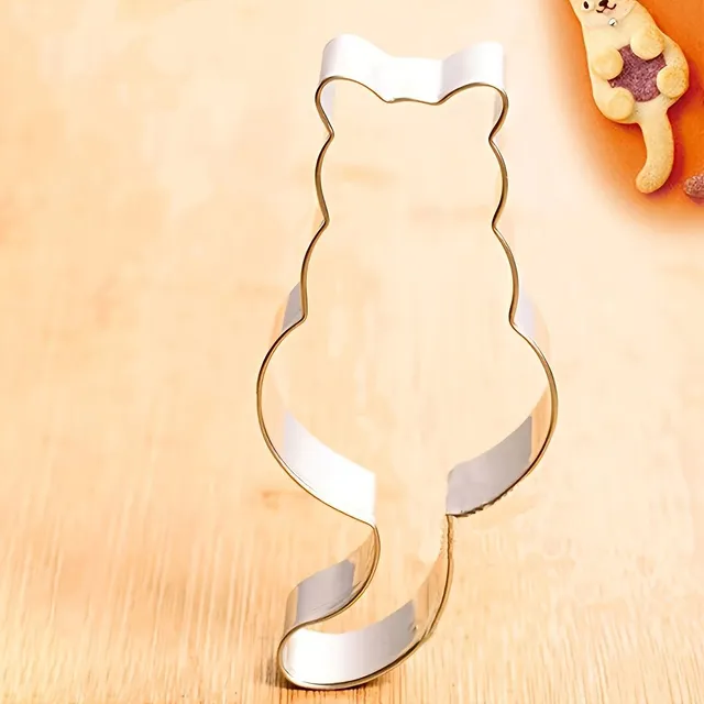 Stainless steel cookie pie pie in cute cat design