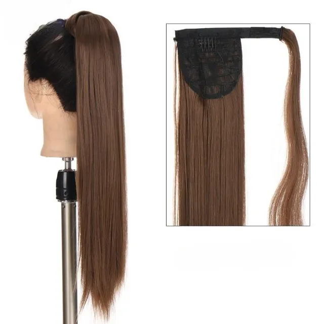 Women's long synthetic hair extensions for thickening hair