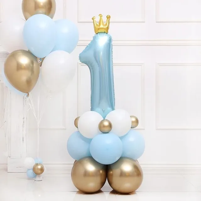 Dětské párty balónky ve tvaru jedničky na první narozeniny